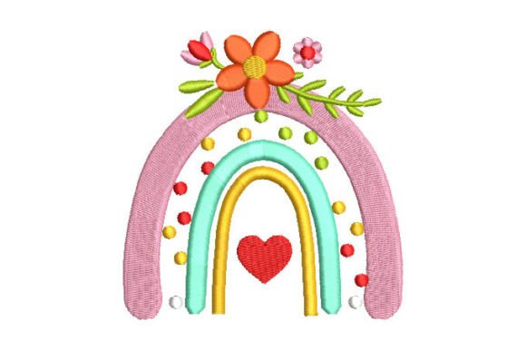 Rainbow Flowers Embroidery Designs Review