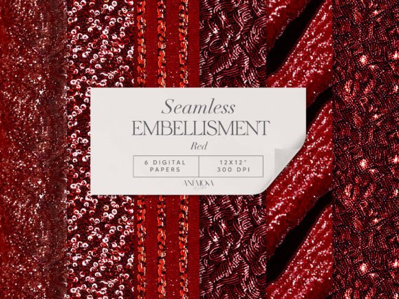 Red Embroidery Sequin Fabric Paper Review