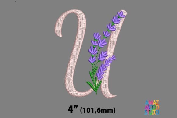 Review: Letter U Floral Lavender Monogram for Boutique Sweatshirts
