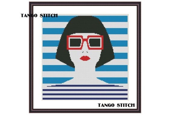 Review: Pop Art Stripe Woman Portrait Embroidery