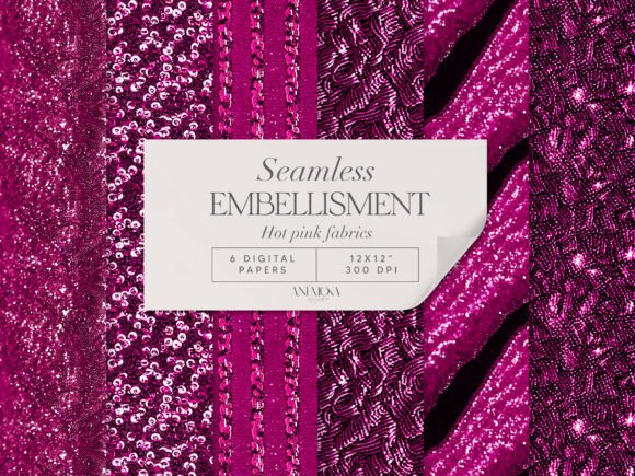 Reviewing Hot Pink Embroidery Sequin Fabric Paper