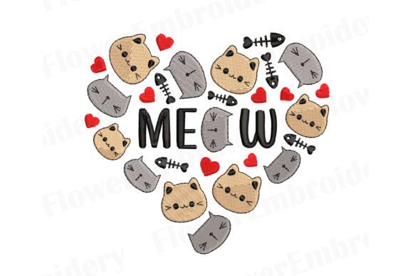 Reviewing I Love Cat Machine Embroidery Design