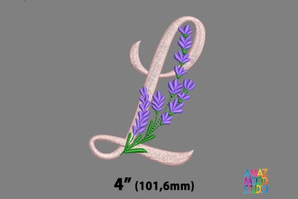 Reviewing Letter L Floral Lavender Monogram